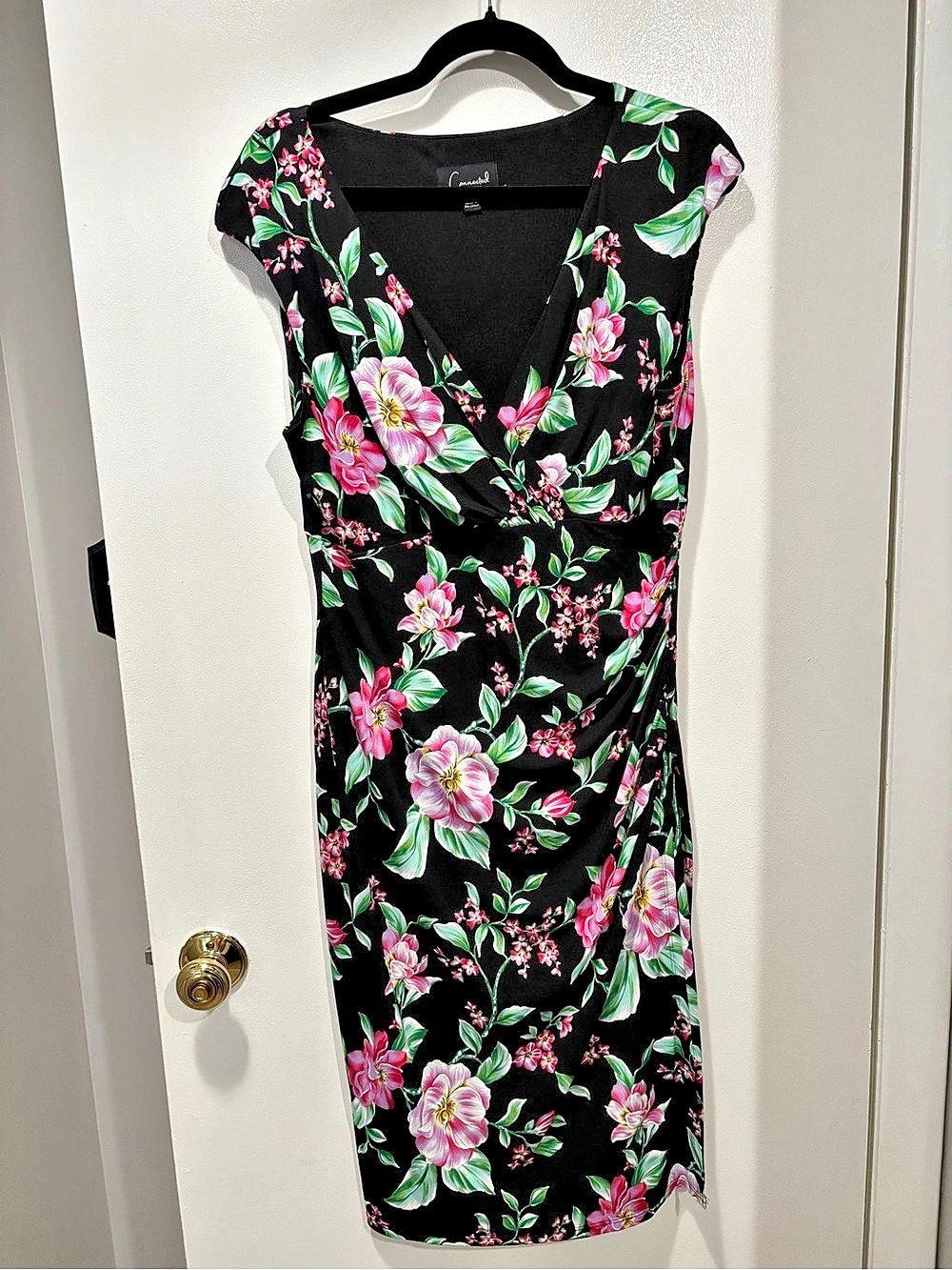 Connected Apparel Floral Midi Dress Size 14 Like New